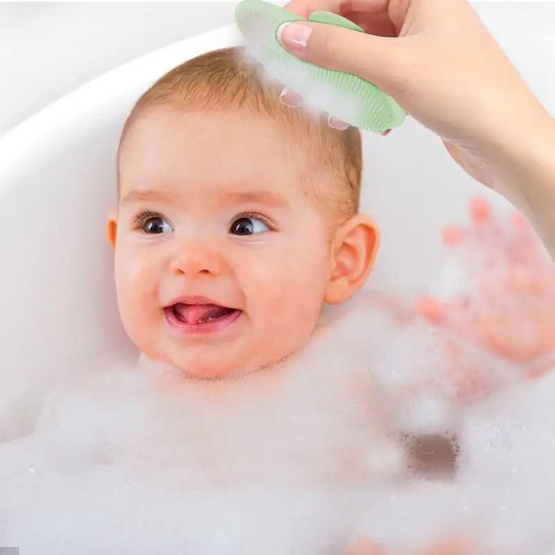 1pcs Silicone Shampoo Brush for Baby Infant Bathing Soft Silicone Kids Shower Brush Head Hair Washing Massage Brushes Wipe Comb