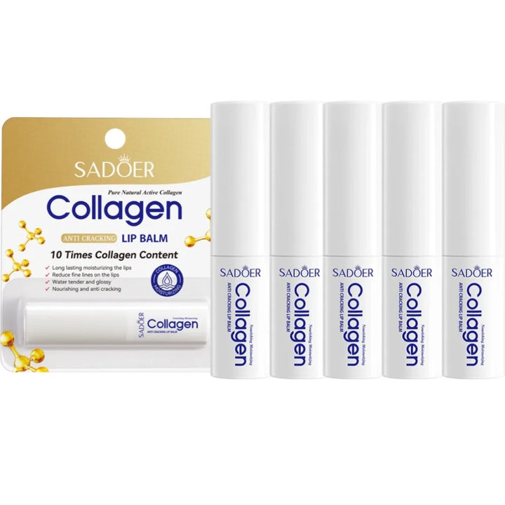 SADOER collagen Moisturizing lip balm nourishing anti-cracked Long-Lasting Hydration 1/2/3/5PCS Stick Lip skin care