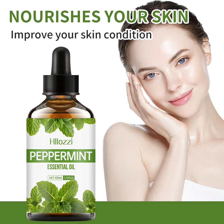 30ml/60ml/100ml plant extract mint body care essential oil lasting light fragrance suitable for face, hair, skin, body
