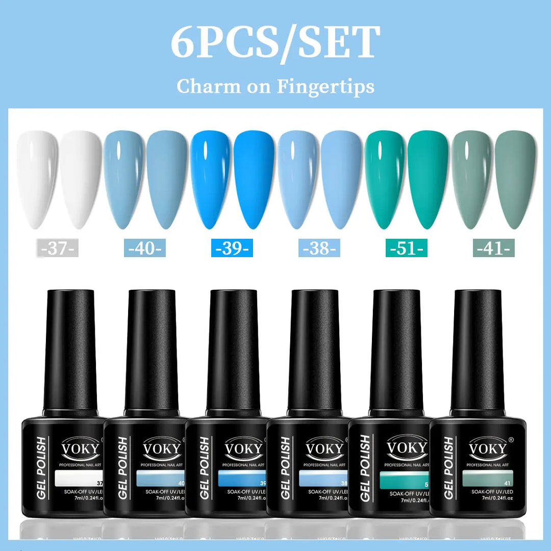 VOKY 6-Piece Set of Nail Gel, Seasonal Fashionable Nail Gel, The Perfect Gift for Ladies to Give During Festivals