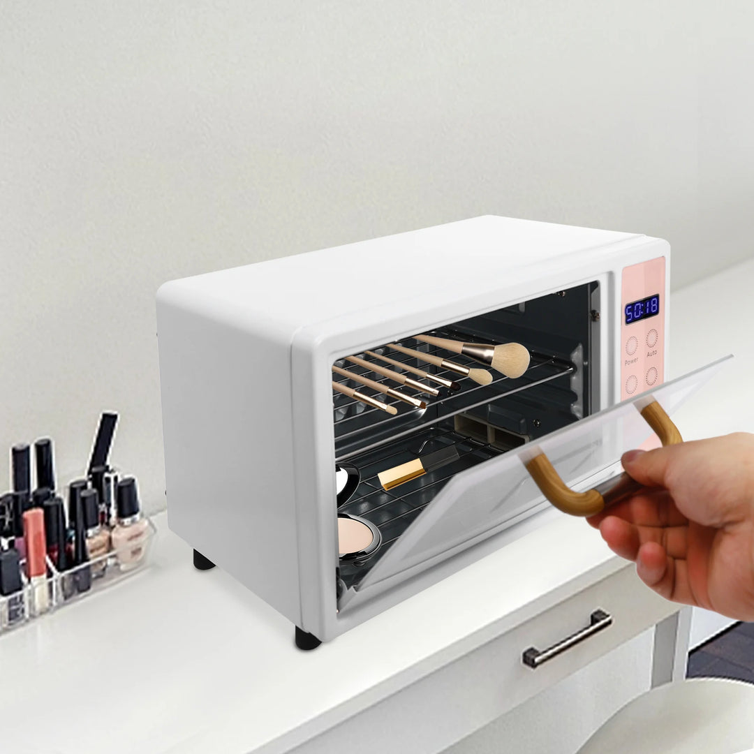 160W Nail Cleaner Drying Box Multi-Functional Sterilizer for Nail, Barber and Dental Tools 110V Black/White/Pink