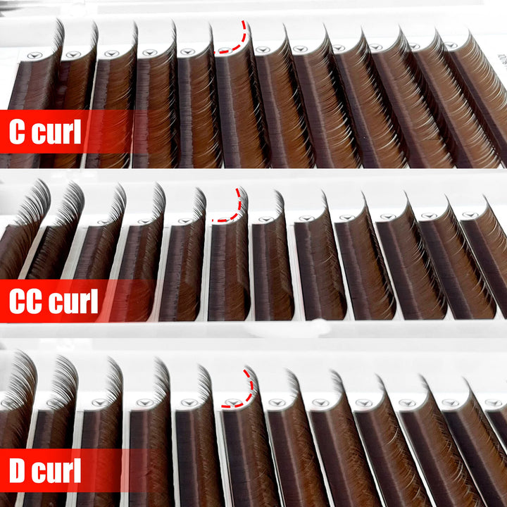 Abonnie Brown Individual Eyelashes Extension All Size Lashes Colorful Premium Classic Lashes