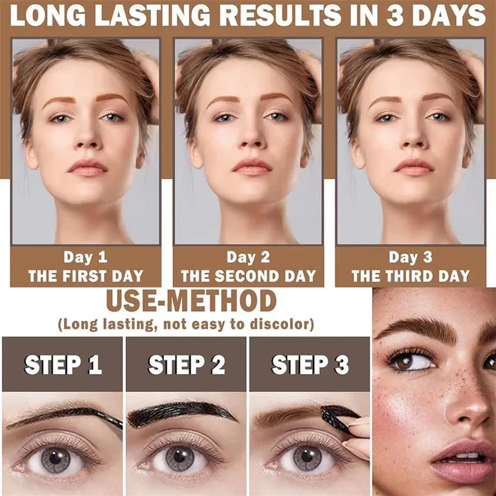 Lasting 3 Days Tattoo Easy Peel Off Eyebrow Gel Cream Types Long-Lasting Smudge-Proof Sweat Resistant  Waterproof Cosmetics