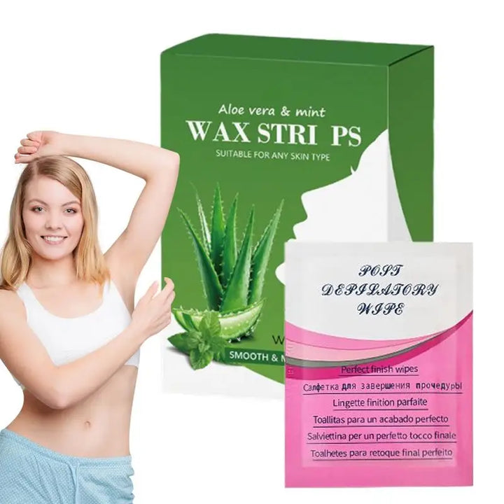 30pcs Body Wax Strips Face Wax Strips Hair Remover Brazilian Epilating Kit Hair Removal Wax Strips Roll Underarm Wax Strip Paper