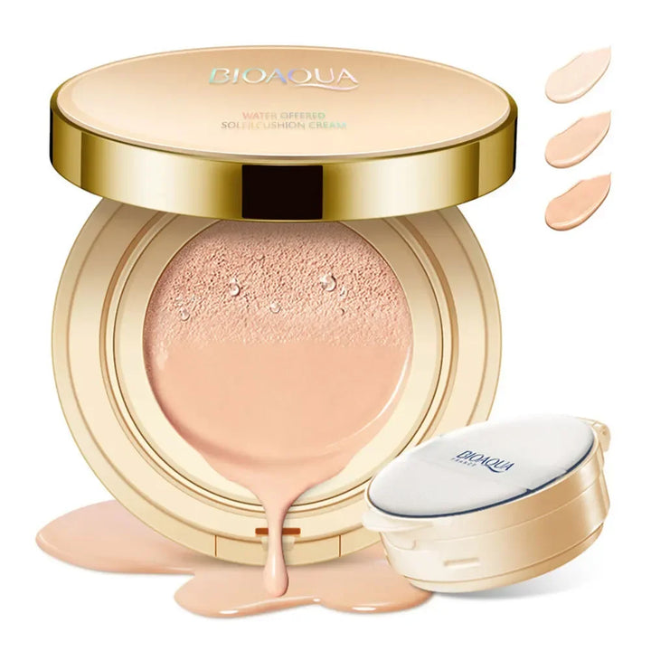 BIOAQUA  Waterproof Matte Air Cushion Poreless BB＆CC Cream High Coverage Oil-control Soft Face Makeup Foundation Base Cosmetics