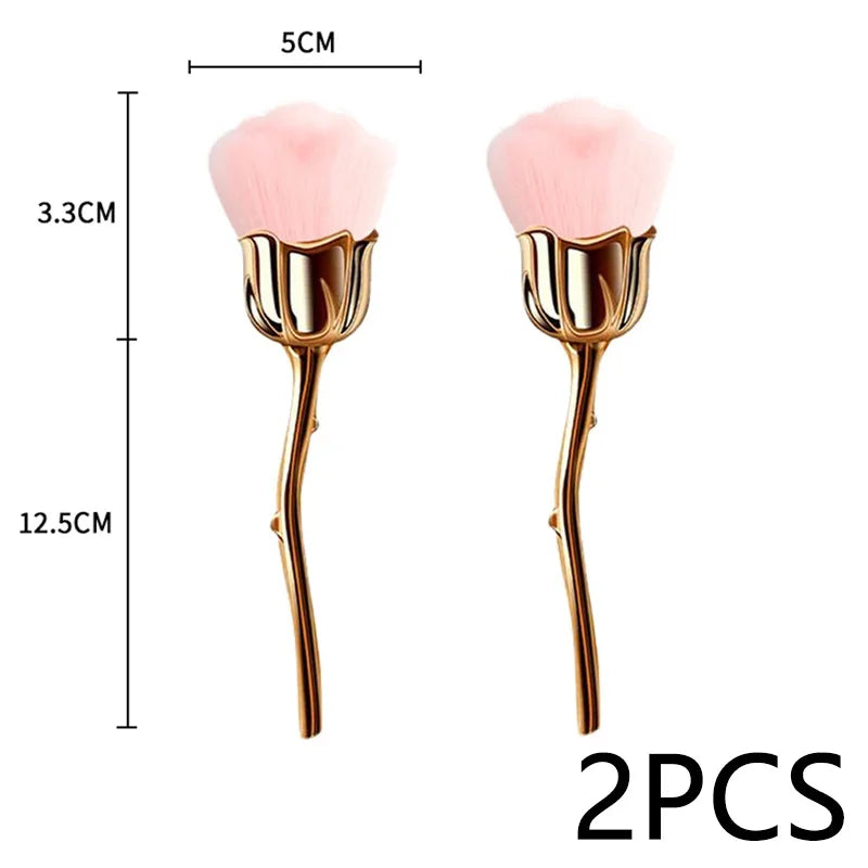 Rose-shaped Soft Brush For Manicure Nail Art Dust Brush Nail Dust Brush Gel Polish Dust Cleaning Nail Brushes Tool Nail Supplies