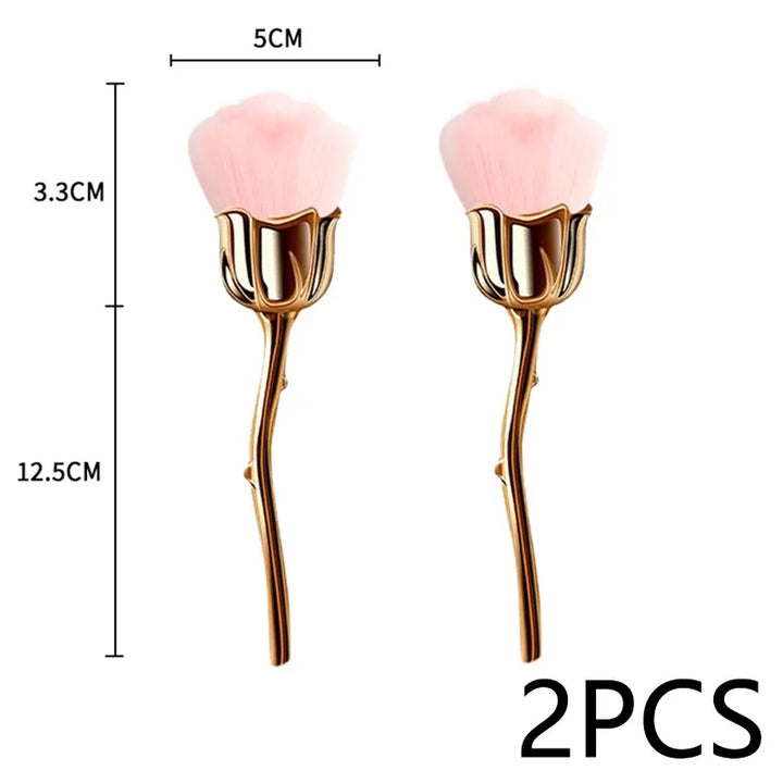 Rose-shaped Soft Brush For Manicure Nail Art Dust Brush Nail Dust Brush Gel Polish Dust Cleaning Nail Brushes Tool Nail Supplies