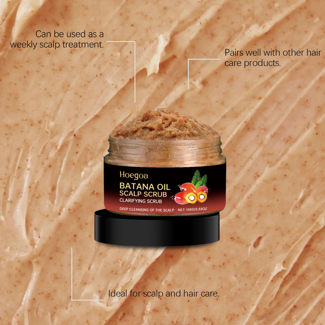 Batana Oil Scalp Scrub Deep Cleansing Oil Control Remove Dirt Moisturizing Nourish Repair Smooth Refreshing Soothing Scalp Scrub