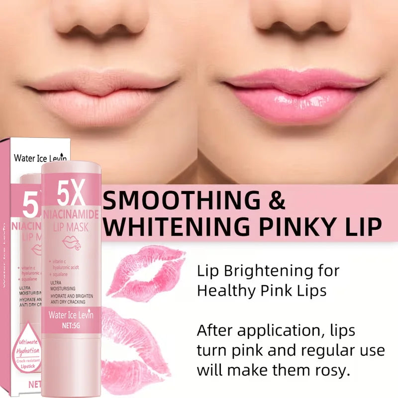 5X Niacinamide Lip Balm with Vitamin C & Hyaluronic Acid Ultra Moisturizing Hydrating Brightening Anti-Dry Crack Lip Care 5g