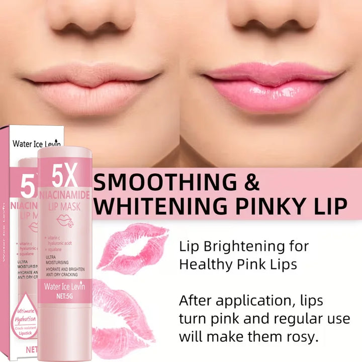 5X Niacinamide Lip Balm with Vitamin C & Hyaluronic Acid Ultra Moisturizing Hydrating Brightening Anti-Dry Crack Lip Care 5g