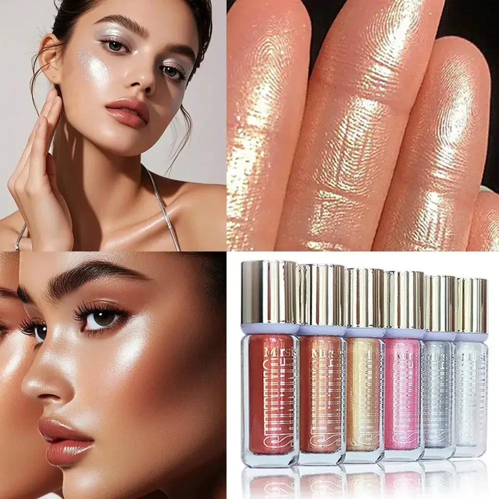 Pearlescent Diamond Liquid Highlighter Brightening Concealer Multifunction Contour Smooth Moisturize Face Body Makeup