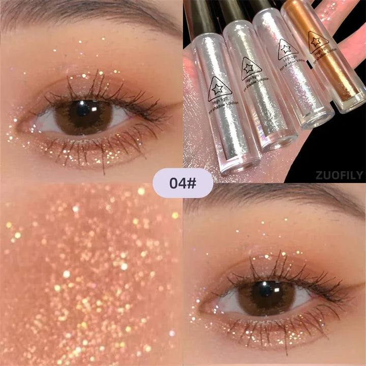Diamond Liquid Highlight Face Glittering High Gloss Pearlescent Brighten Eye Shadow Korean Water Light Face Boost Luster Makeup