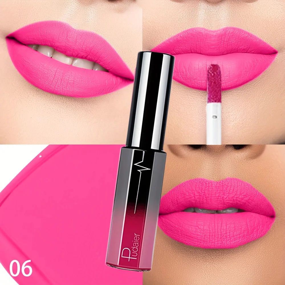Velvet Lip Tint Matte, Waterproof Long Wear, Non-Stick Cup, Smudge-Proof, Highly Pigmented, Smooth Finish