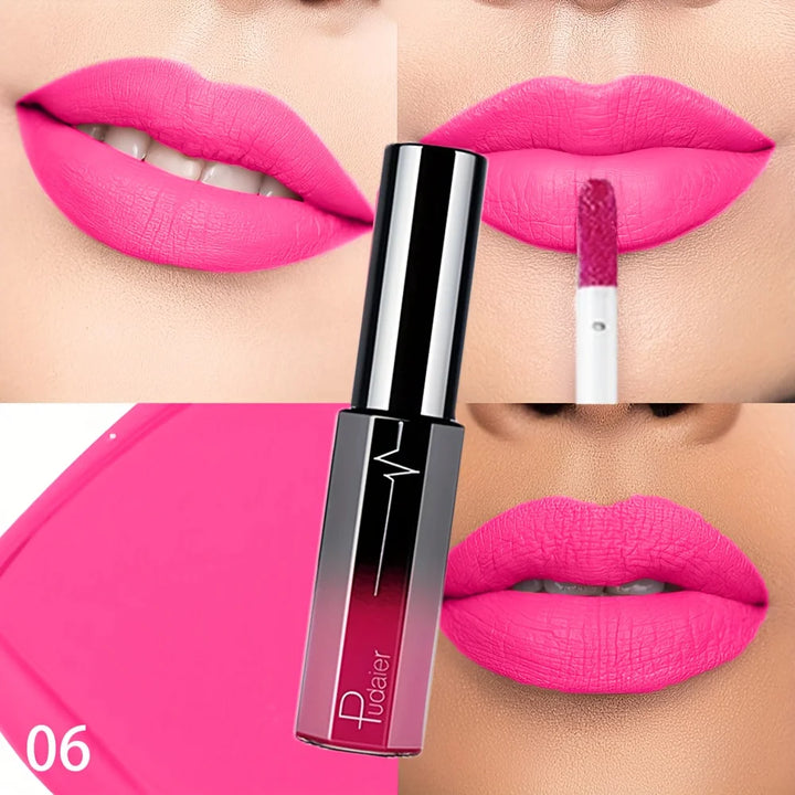 Velvet Lip Tint Matte, Waterproof Long Wear, Non-Stick Cup, Smudge-Proof, Highly Pigmented, Smooth Finish