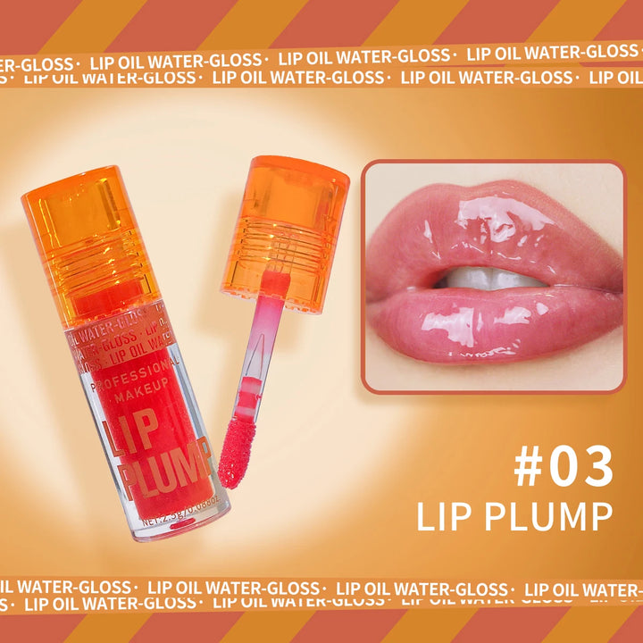 3-Pcs Lip Oil Plump Moisturizing Set – Pink Hydrating Gloss Long-Lasting Clear Liquid Lip Balm，Essential For Autumn And Winter