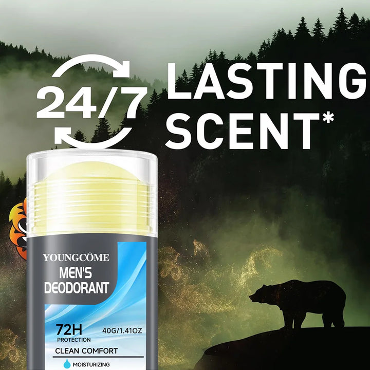 Deodorant Stick Natural Deodorant for Men, Anti Sweating Keep Drying Lasting Fragrance Remove Armpit Odor Underarm Refresh Stick