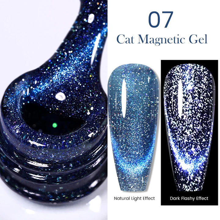 BORN PRETTY Sparkling Glass Bead Cat Magnetic Gel Nail Polish Flash White Spar Red Color Semi Permanent Soak Off UV Gel Varnish