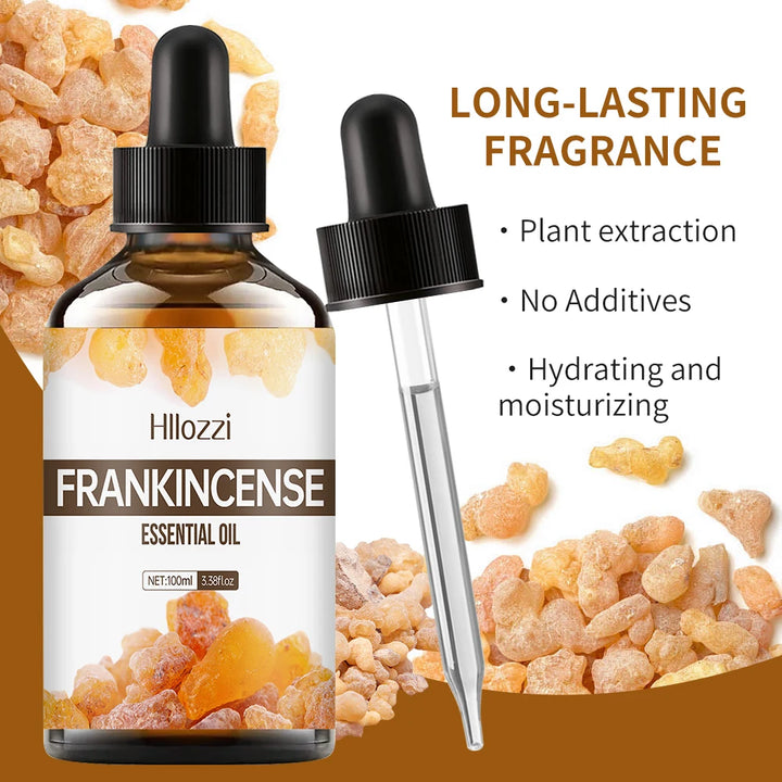 30ml/60ml/100ml plant extract frankincense body care essential oil lasting light fragrance suitable for face, hair, skin, body