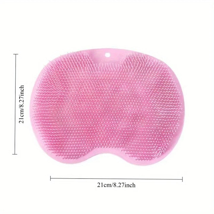 Foot Wash Brush Rub Back with Sucker Brush Bathroom Tool Foot Massage Pad Shower Massage Mat Exfoliating Bath Pad Bath Sponge