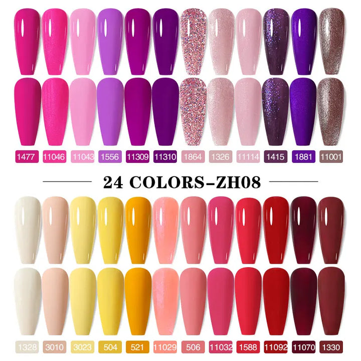 Clou Beaute 10/12/20/24pcs Gel Nail Polish Set Color 15ml White Glass Bottle Nail Art Kit Semi Permanent Gellack Nail Varnish