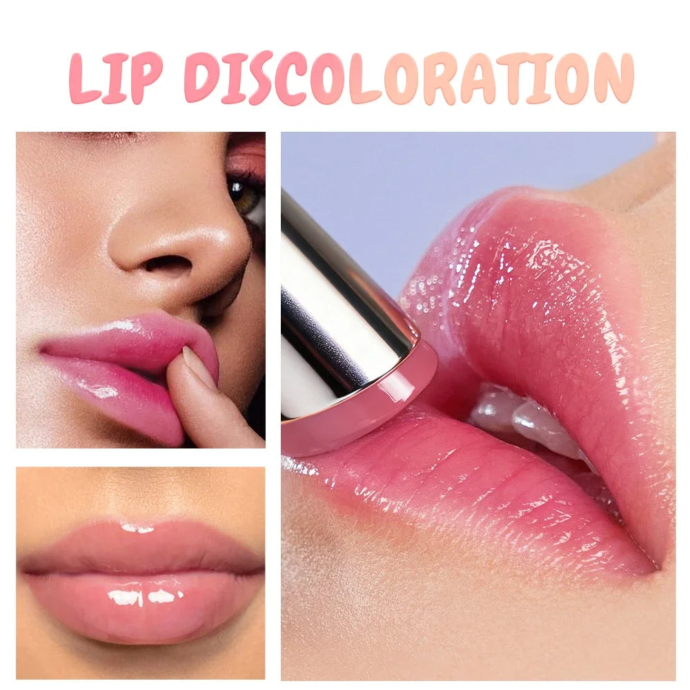 Moisture Lip Balm Hydrating Color Change Nourishing Repair Dark Lines Brightens Jelly Glossy Water Based Tint