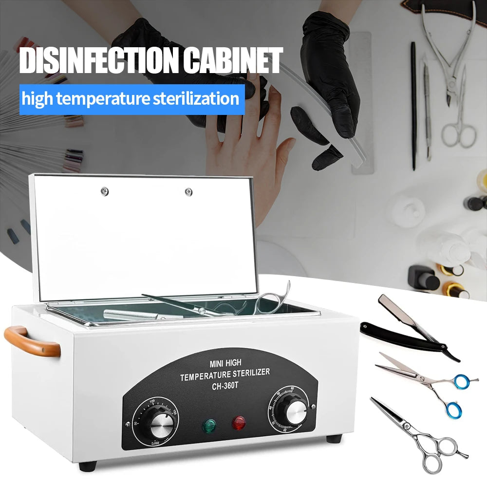 Metal Tools Sterilizer 300w High Temperature Sterilization Nail Salon Medical Tools Barber Shop Studio Sterilizer Cabinet
