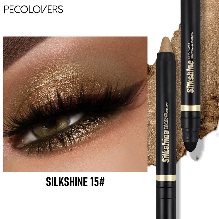 Double-head Eyeshadow Stick,Waterproof,Smudge-Proof Eyeliner, Multi-Color Shimmer Palette,Easy Application for Eyes Contouring