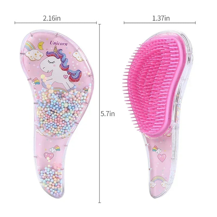 New Kids Star Magic Combs Anti-static Massage Unicorn Hair Brushes Tangle Detangle Shower Massage Hair Brush Comb