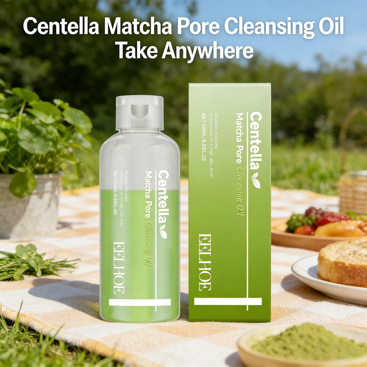 Matcha Cleansing Oil Gentle Remove Blackhead Shrink Pore Refreshing Control Oil Moisturizing Face Makeup Remover Oil Skin Care