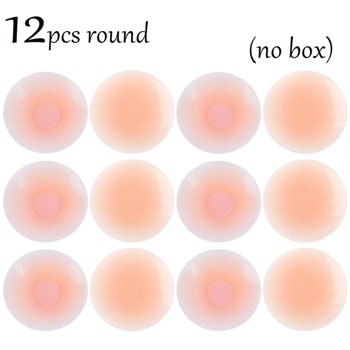 With Box Silicone Nipple Cover Reusable for Women Breast Petals Lift Invisible Bra Pasties Adhesive Bra Pads Sticker Patch