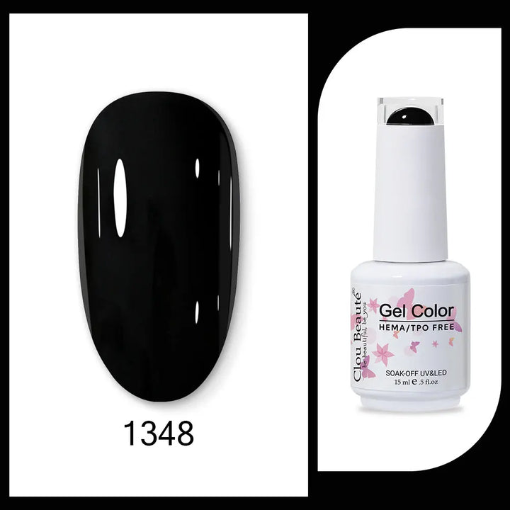 Clou Beaute 15ml Red Black White Green Neon Gel Nail Polish Base Top Coat Velvet Top 400 Colors Semi Permanent Gel Nail Varnish