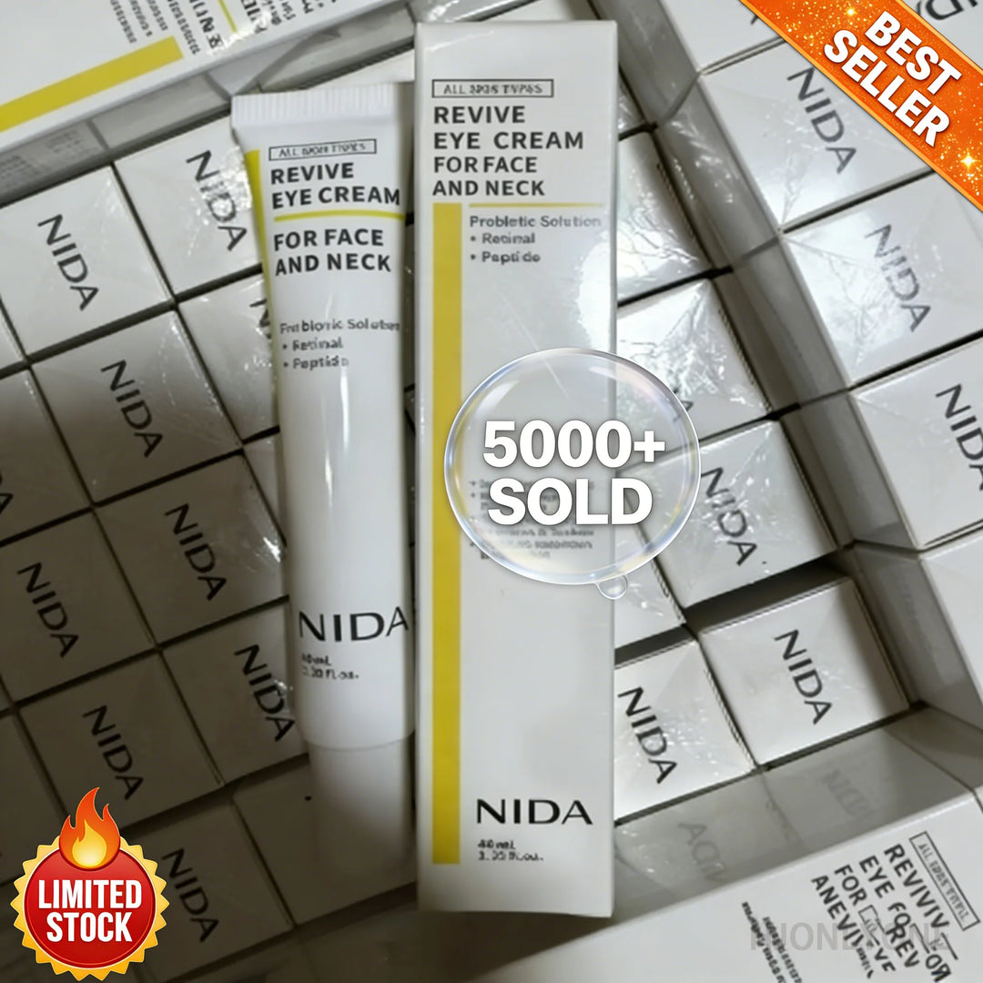 NIDA Facial Serum Eye Cream Set Peptide Propolis Skin Renewal Retinol Revitalizing Brightening Firming Daily Skincare Combo