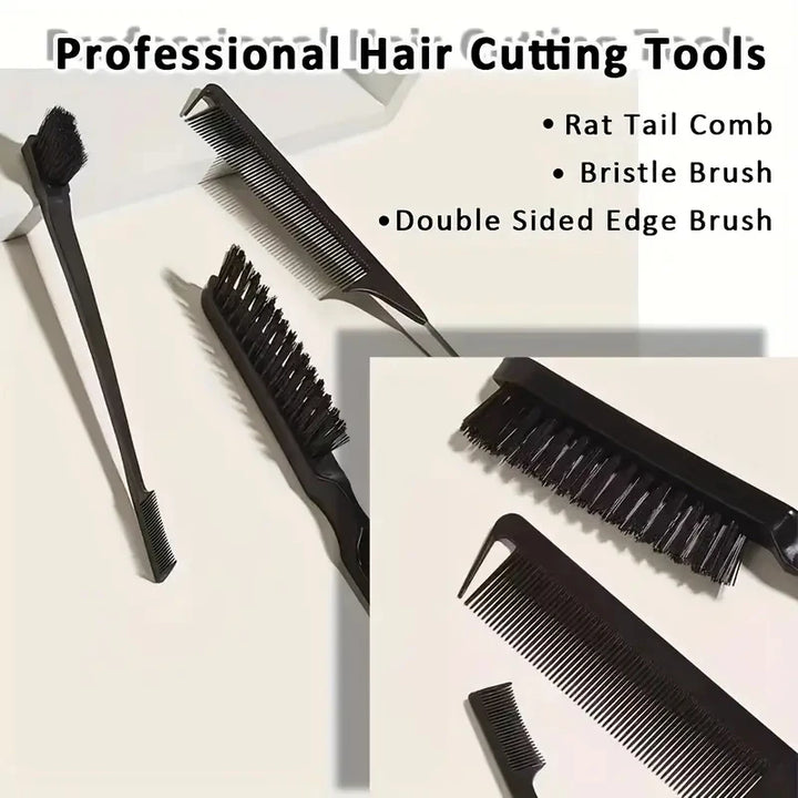 Bristle Slick Back Hair Brush for Sleek Ponytail Bun & Smoothing Baby Hairs, Flyaways, Edge Control - Backcombing & Teasing