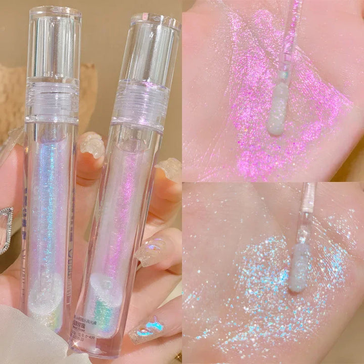 Diamond Liquid Highlight Face Glittering High Gloss Pearlescent Brighten Eye Shadow Korean Water Light Face Boost Luster Makeup