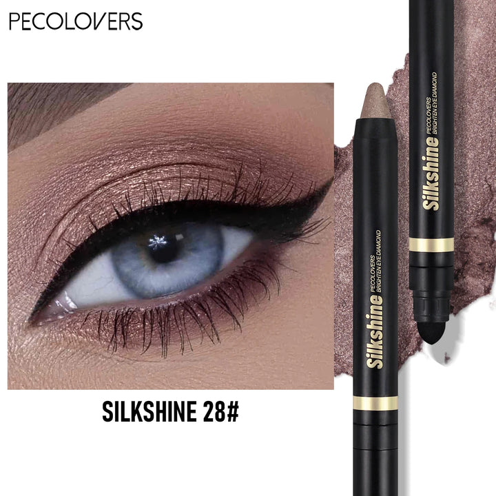 Double-head Eyeshadow Stick,Waterproof,Smudge-Proof Eyeliner, Multi-Color Shimmer Palette,Easy Application for Eyes Contouring