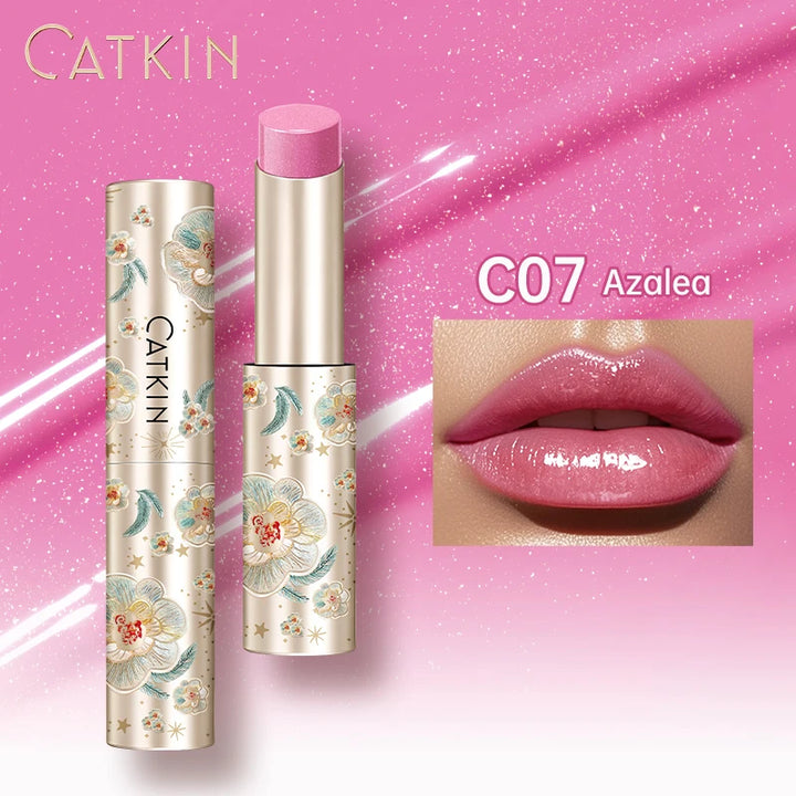 CATKIN GLOSSY LIP BALM Hydrating Lip Stick Lip Tint Lipstick Long Lasting 12H Hydration Moisturize, Protect & Soothe Dry Lips