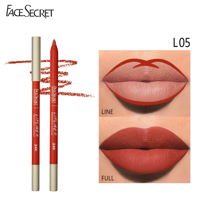 Face Secret Waterproof Liners Makeup Lipliner 12 Colors Matte Velvet Lipstick Pen / Liptint Long Lasting Waterproof Lip Tint