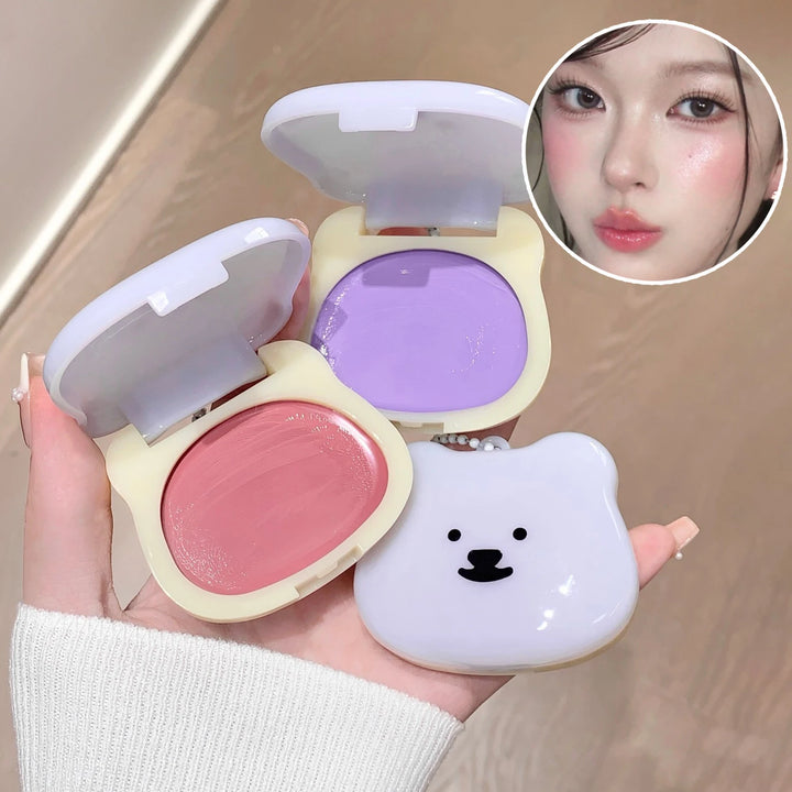 Watery Blush Cream SHAQINUO  Moisturizing Jelly Glow Blush, Rouge Korean Makeup, Cream Texture, Low Saturation Brightening