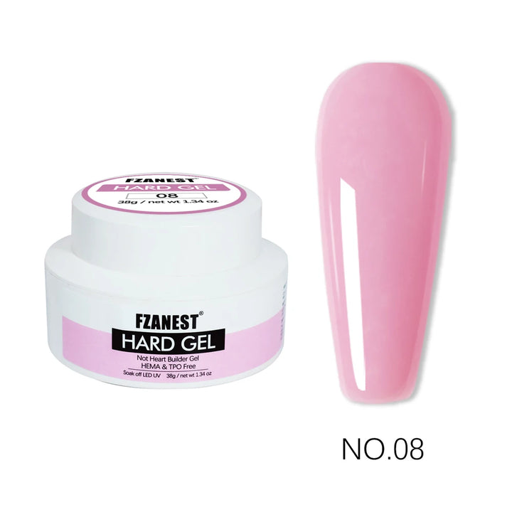 FZANEST HEMA FREE No Heat Nude Pink Builder Nail Gel Painless Hard Gel 9 Colors Sculpting Overlay UV Led Strengthener Extensions