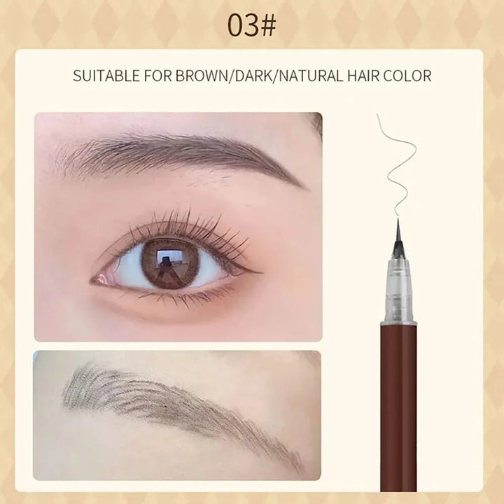 0.01mm Ultra Fine Liquid Eyebrow Pen Waterproof Natural Color Not Smudge Eyebrow BIYA Makeup Pencil