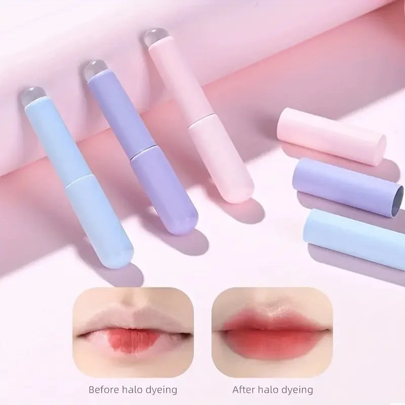 New color silicone lip brush with cover is suitable for concealer mouth blush dye brush, seamless mini portable cosmetic brush