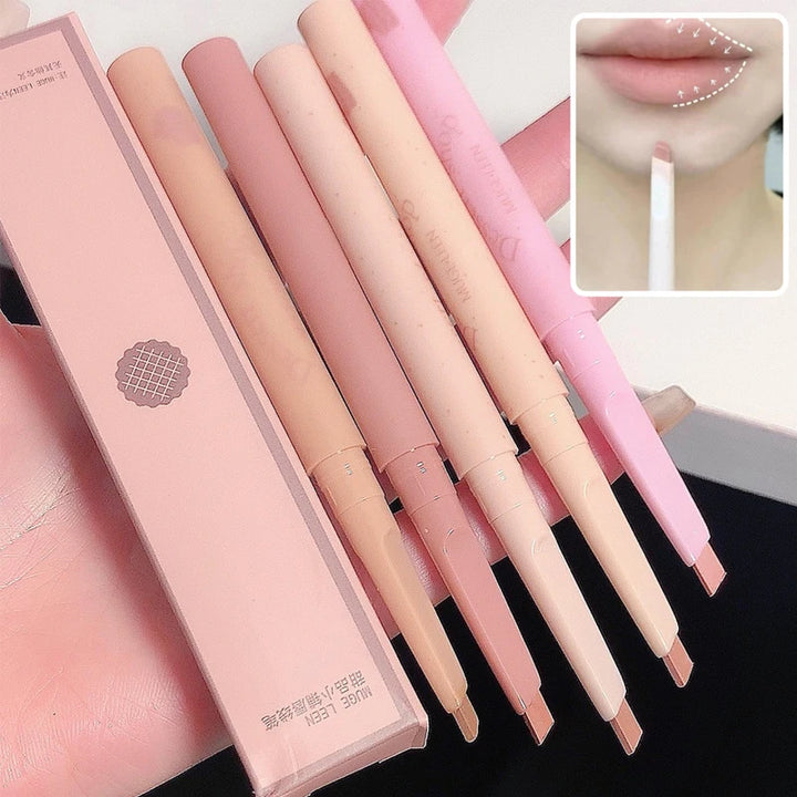 MUGE LEEN Dessert Lip Liner automatically swivel waterproof, long-laswet n wild Perfect Pout Gel Lip Liner | Comes Naturally