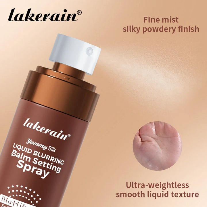 Lakerain Liquid Blurring Balm Setting Spray Long Lasting Moisturizing Repairing Oil Control Matte Blurred Finish Setting Spray