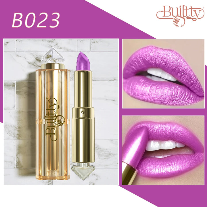 Cosmetics Blue Lipstick Gliter Makeup Marble Matte Glitter Lipstick Waterproof Long Lasting Matt Magic 12 Colors Shade