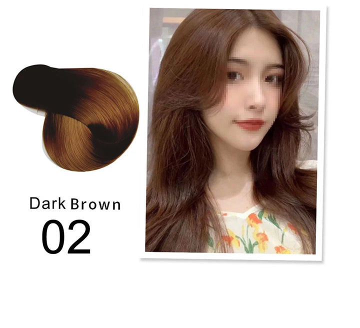 Mokeru Natural Organic Brown Hair Color Permanent Hair Coloring Shampoo Long Lasting Hair Dye Shampoo For Women Professional Dye