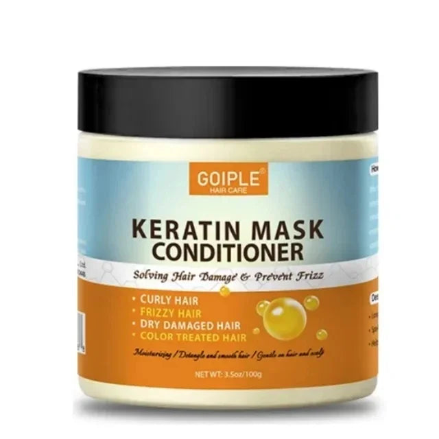 Keratin Protein Repair Hair Mask for Damaged Dry Moisture Essence Oil Conditioner Smooth Frizz Scalp Treatment Hair Care Serum