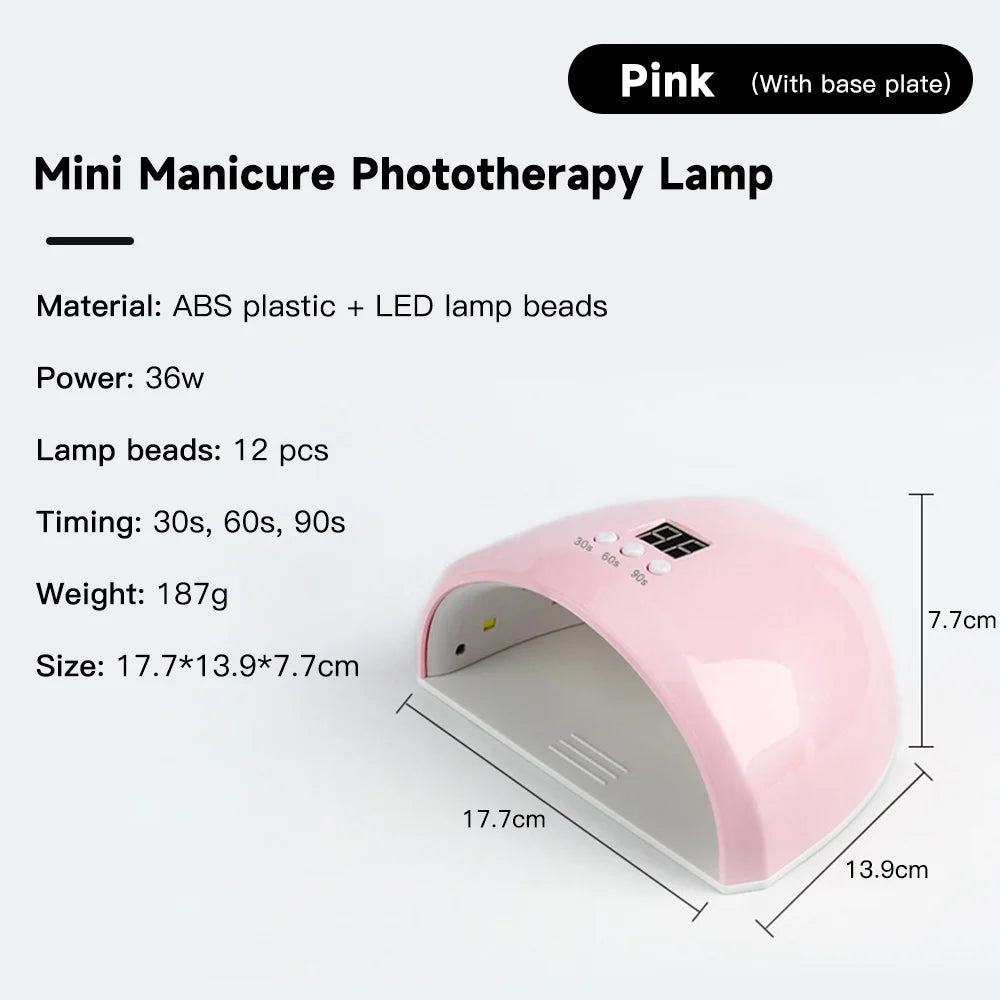 Usb Nail Phototherapy Machine 12 UV LED Light Curing 36W Infrared Sensor Nail Lamp Gel Polish Art Dryer Nail Art Manicure Tools