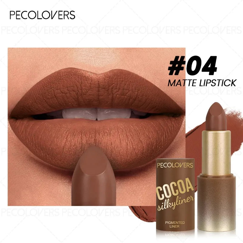 1pcs Multi-color Lipstick, Brown Lip Gloss, Multi-color Selection, Non-dry Lip Gloss, Full and Charming Lips, Lip Cosmetics