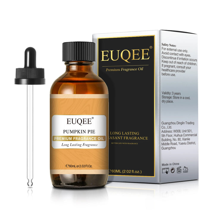 EUQEE 60ml Men's Fragrance Oils with Glass Dropper Leather Dragons Blood Forest Pine Chocolate Aroma Oils For Car Diffusion