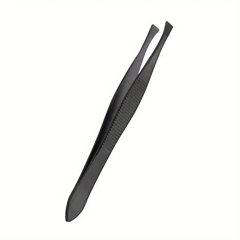 1PC Precision Eyebrow Tweezers- Professional Stainless Steel Tool for Eyebrow Shaping & Facial Hair Removal - Unisex Beauty Tool